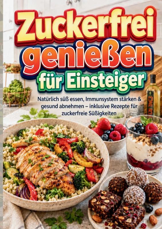 Zuckerfrei genießen für Einsteiger: Natürlich süß essen, Immunsystem stärken & gesund abnehmen ¿ inklusive Rezepte für zuckerfreie Süßigkeiten – Julia Zuckerfrei – boek cover