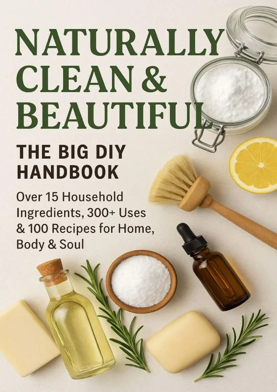 NATURALLY CLEAN & BEAUTIFUL : The Big DIY Handbook ¿ Over 15 Household Ingredients, 300+ Uses & 100 Recipes for Home, Body & Soul – S. Wilder – boek cover