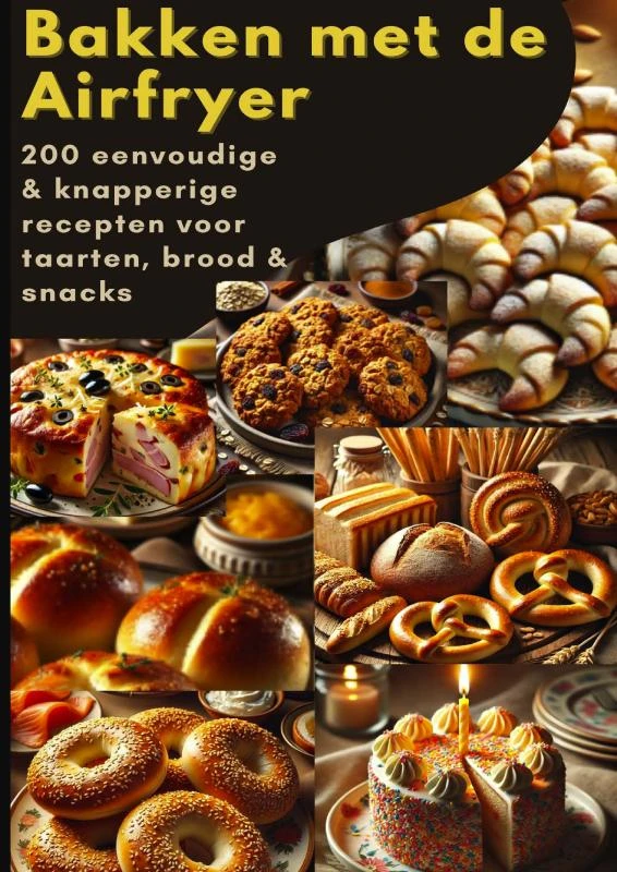 Bakken met de Airfryer: 200 eenvoudige & knapperige recepten voor taarten, brood & snacks – Sophie Leclerc – boek cover