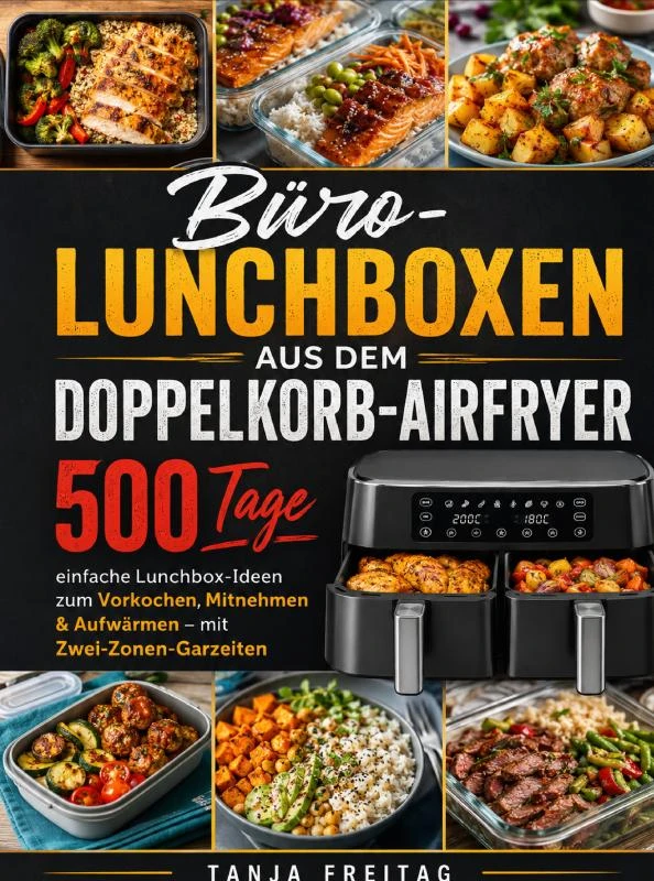 Büro-Lunchboxen aus dem Doppelkorb-Airfryer – Tanja Freitag – boek cover