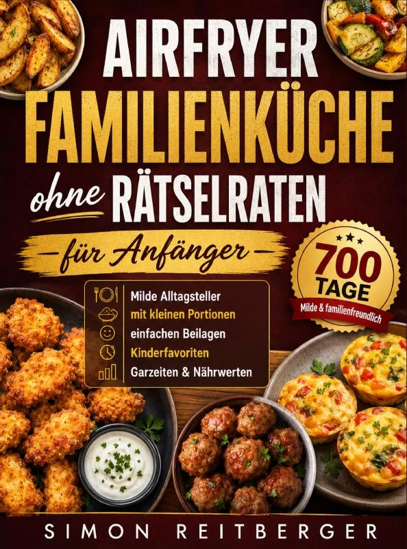 Airfryer Familienküche ohne Rätselraten für Anfänger – Simon Reitberger – boek cover