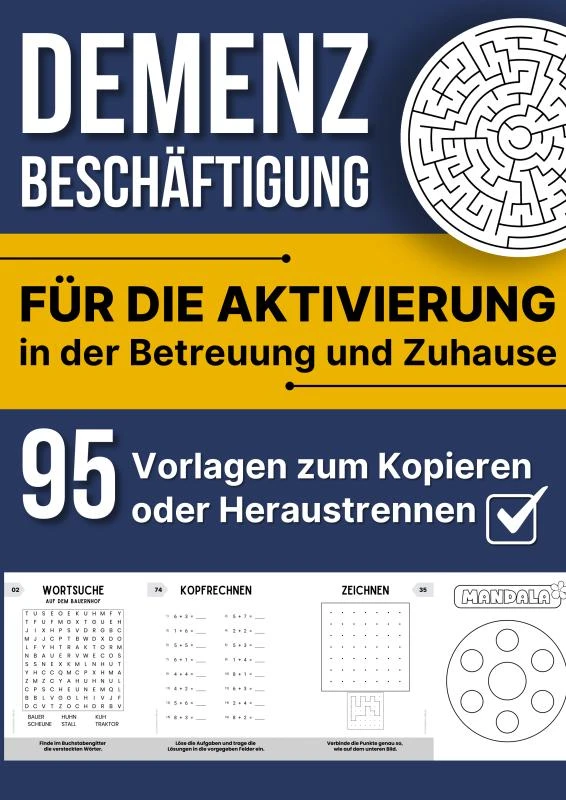 Demenz Beschäftigung – Blaukirsch Verlag – boek cover
