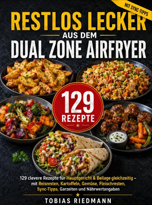 Restlos lecker aus dem Dual Zone Airfryer – Tobias Riedmann – boek cover