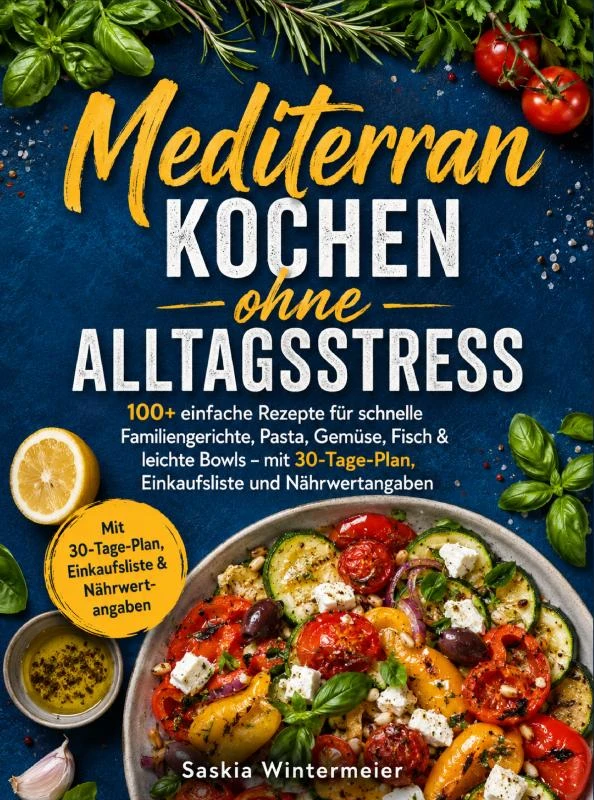 Mediterran kochen ohne Alltagsstress – Saskia Wintermeier – boek cover