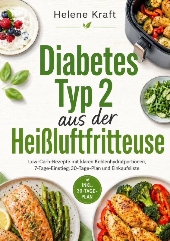 Diabetes Typ 2 aus der Heißluftfritteuse – Helene Kraft – boek cover