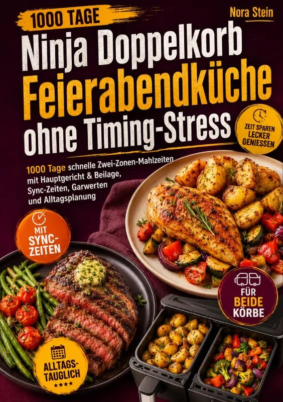 Ninja Doppelkorb Feierabendküche ohne Timing-Stress – Nora Stein – boek cover