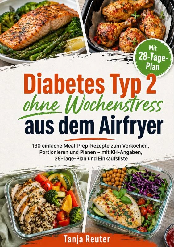 Diabetes Typ 2 ohne Wochenstress aus dem Airfryer – Tanja Reuter – boek cover