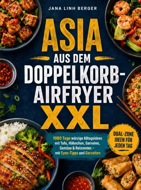 Asia aus dem Doppelkorb-Airfryer XXL – Jana Linh Berger – boek cover