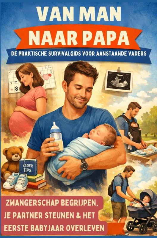 Van man naar papa: De praktische survivalgids voor aanstaande vaders (Hét perfecte cadeau voor toekomstige vaders) ¿ – Isabel Levin – boek cover