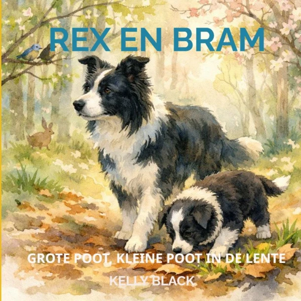 Rex en Bram in het lente bos – Kelly Black – boek cover