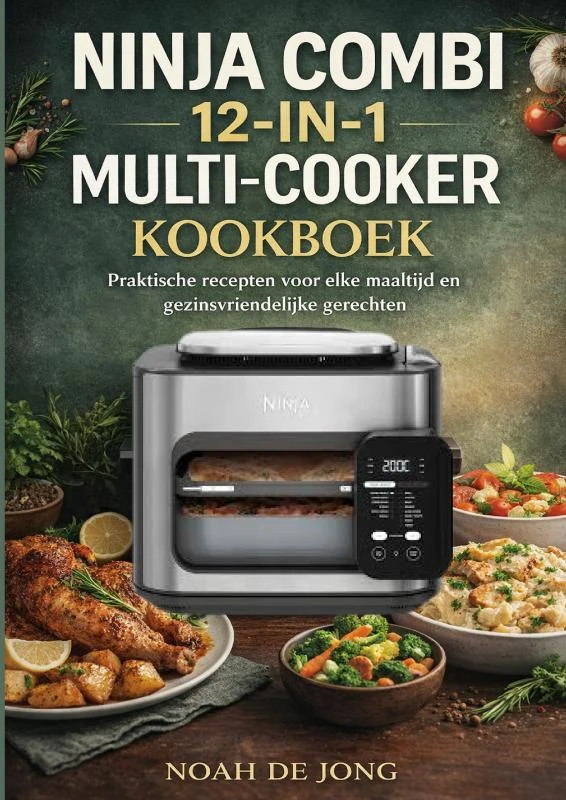 NINJA COMBI 12-IN-1 MULTI-COOKER KOOKBOEK – Noah De JONG – boek cover