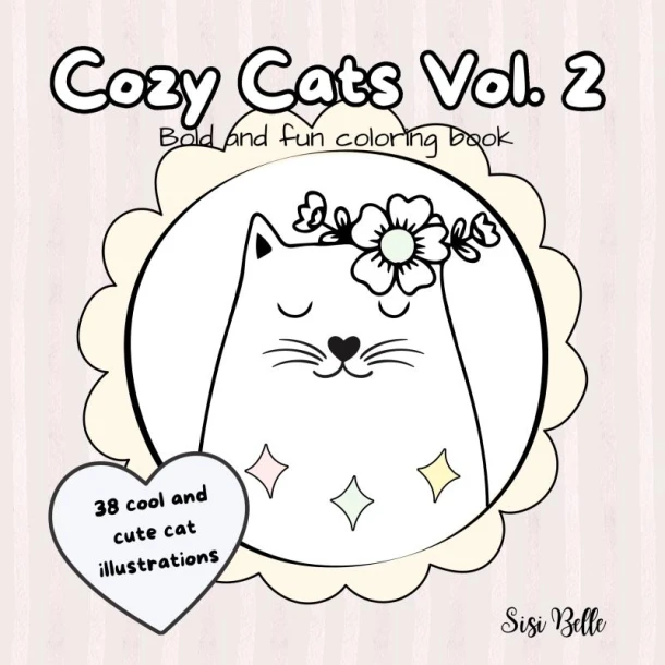 Cozy Cats Vol. 2 coloring book – Sisi Belle – boek cover