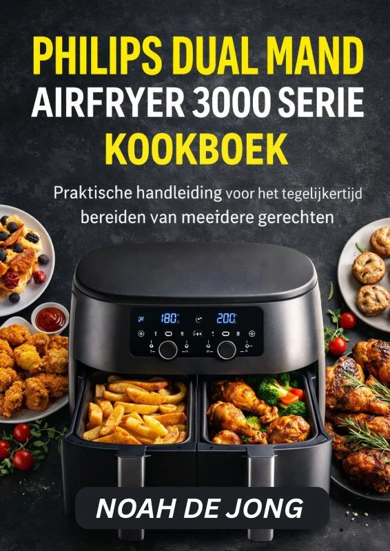 PHILIPS DUAL MAND AIRFRYER 3000 SERIE KOOKBOEK – boek cover