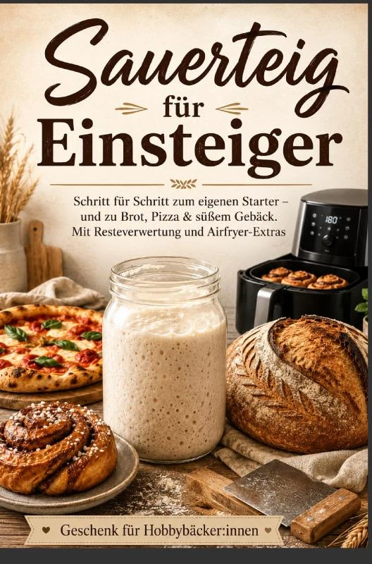 Sauerteig für Einsteiger Schritt für Schritt zum eigenen Starter ¿ und zu Brot, Pizza & süßem Gebäck. Mit Resteverwertung und Airfryer-Extras – Laura Körner – boek cover