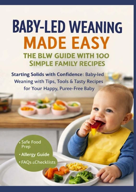 BABY-LED WEANING MADE EASY ¿ THE BLW GUIDE WITH 100 SIMPLE FAMILY RECIPES(The perfect gift for baby showers & new arrivals) – Elin Leckerschmaus – boek cover