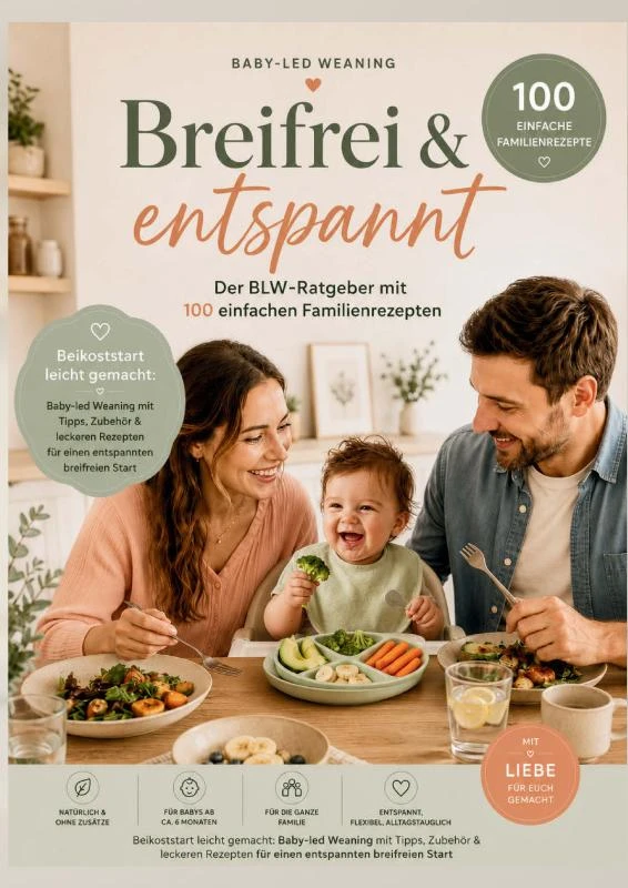 Breifrei & entspannt ¿ Der BLW-Ratgeber mit 100 einfachen Familienrezepten(Das perfekte Geschenk für Babyshower & Geburt) – Leonie Wagner – boek cover