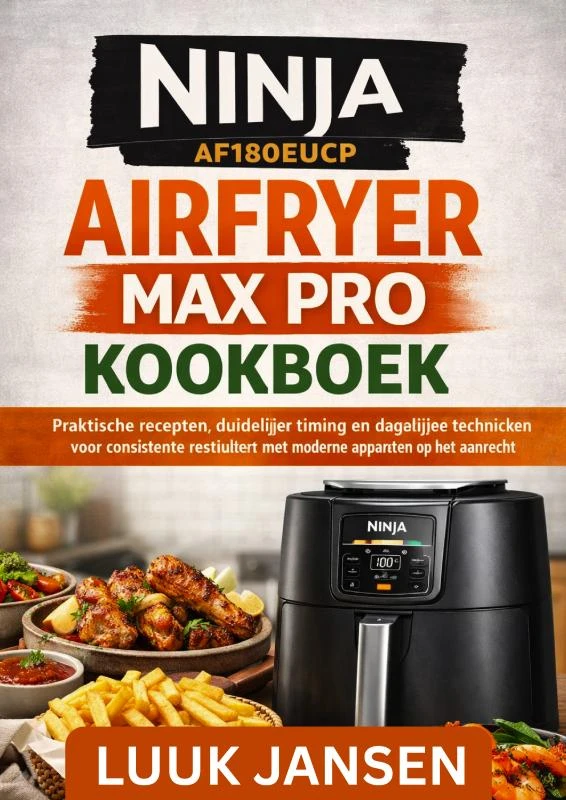 NINJA AF180EUCP AIRFRYER MAX PRO KOOKBOEK – Luuk JANSEN – boek cover