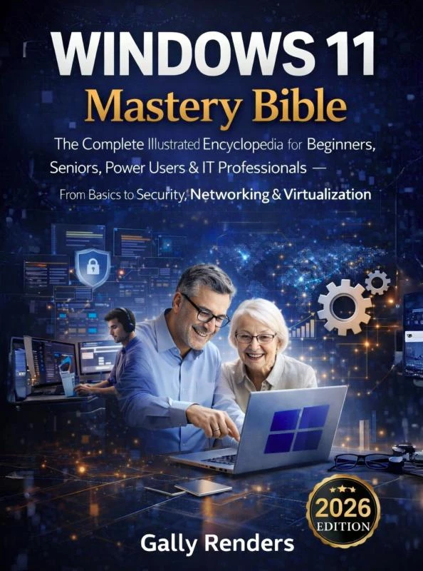Windows 11 Mastery Bible – Gally Renders – boek cover