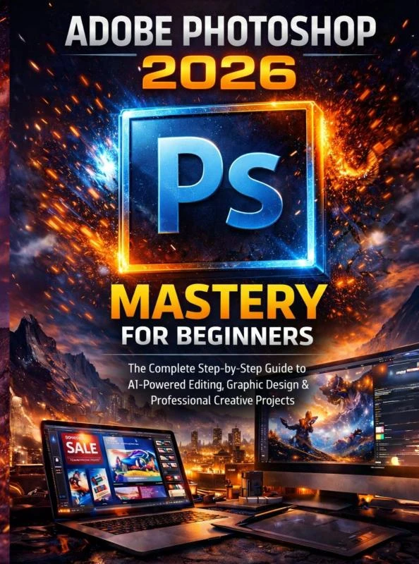Adobe Photoshop 2026 Mastery For Beginners – Gally Renders – boek cover
