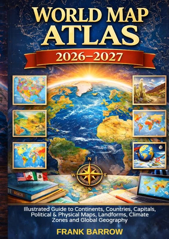 World Map Atlas 2026-2027 – Frank Barrow – boek cover