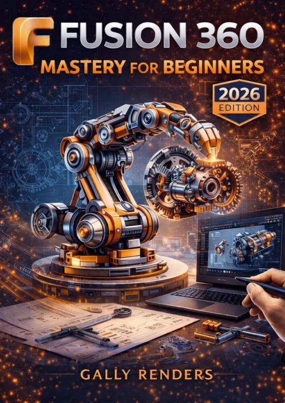 Fusion 360 Mastery for Beginners – Gally Renders – boek cover