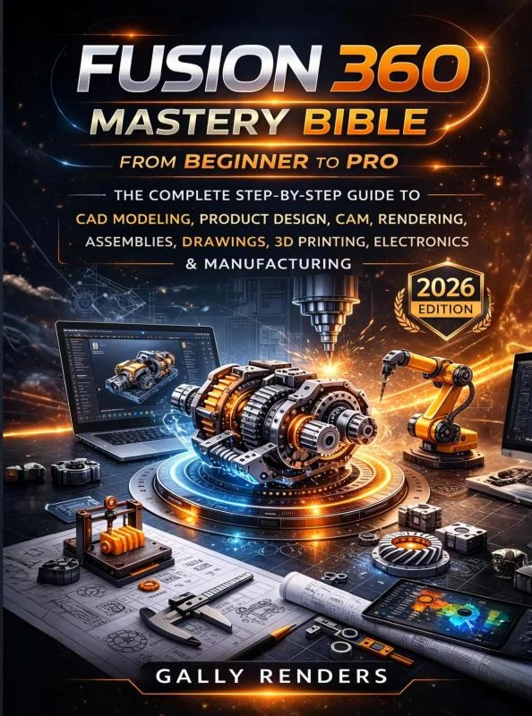 Fusion 360 Mastery Bible From Beginner to Pro – Gally Renders – boek cover