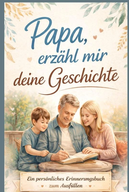 Papa, erzähl mir deine Geschichte ¿ Persönliches Erinnerungsbuch für Väter zum Ausfüllen – Leonie Wagner – boek cover