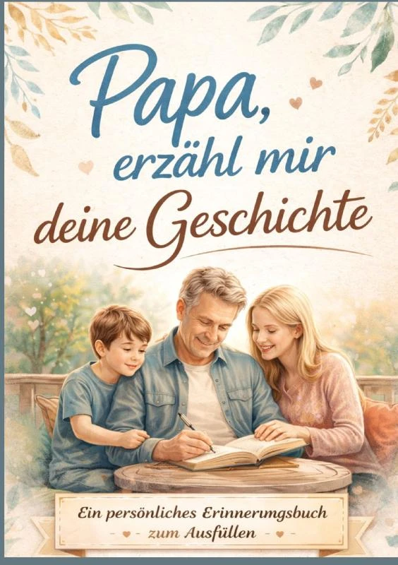 Papa, erzähl mir deine Geschichte ¿ Persönliches Erinnerungsbuch für Väter zum Ausfüllen – Leonie Wagner – boek cover