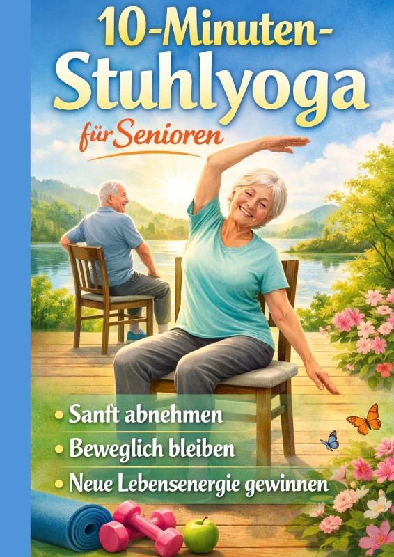 10-Minuten-Stuhlyoga für Senioren Sanft abnehmen, beweglich bleiben und neue Lebensenergie gewinnen-Geschenk für ältere Menschen – Mia Fitwell – boek cover