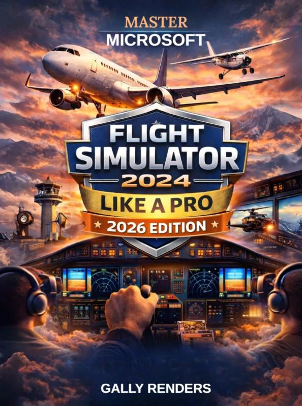 Master Microsoft Flight Simulator 2024 Like a Pro – Gally Renders – boek cover
