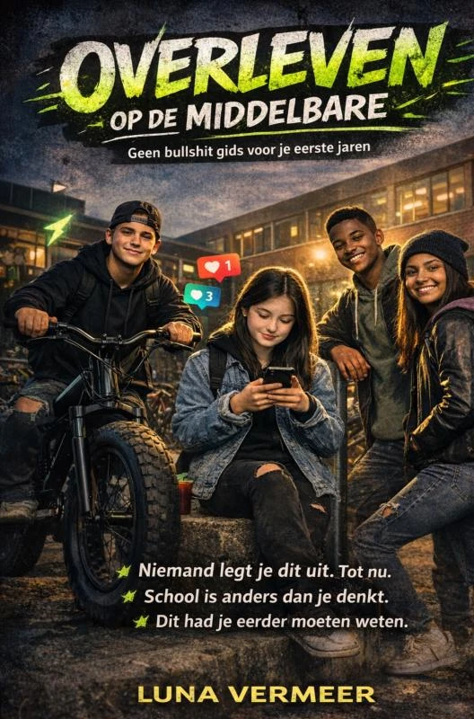Overleven op de Middelbare – Luna Vermeer – boek cover