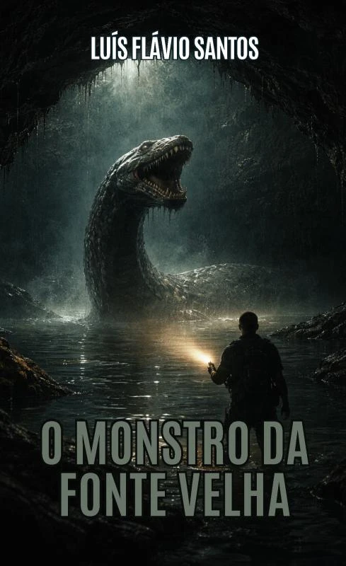 O monstro da fonte velha – Luís Flávio Santos – boek cover