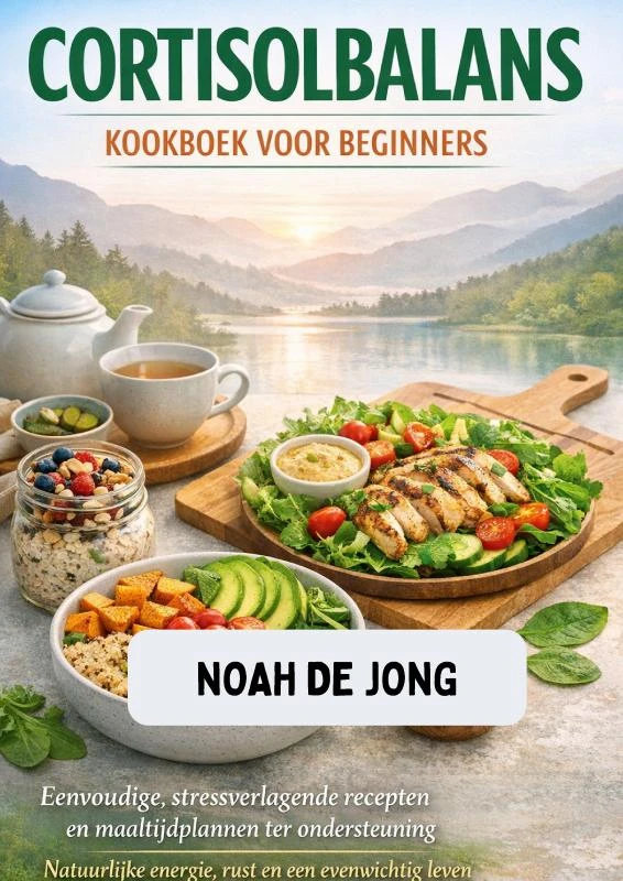 CORTISOLBALANS KOOKBOEK VOOR BEGINNERS – Noah De JONG – boek cover