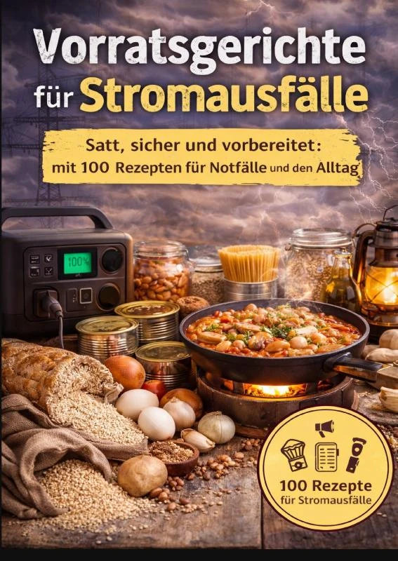Vorratsgerichte für Stromausfälle :Satt, sicher und vorbereitet mit 100 Rezepten für Notfälle und den Alltag – Karine Hans – boek cover