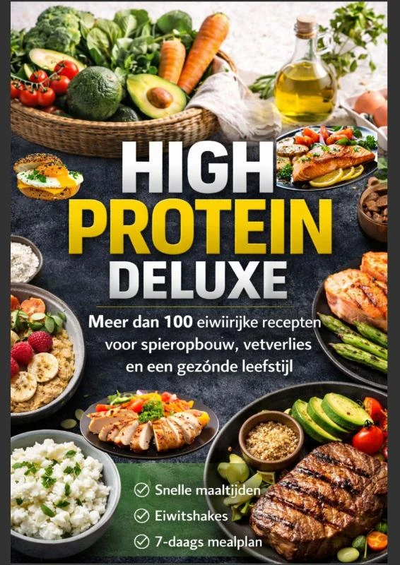 High Protein Deluxe ¿ Meer dan 100 eiwitrijke recepten voor spieropbouw, vetverlies en een gezonde leefstijl – Emily Emily Eiweißer – boek cover