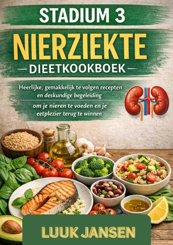 STADIUM 3 NIERZIEKTE DIEETKOOKBOEK – Luuk JANSEN – boek cover