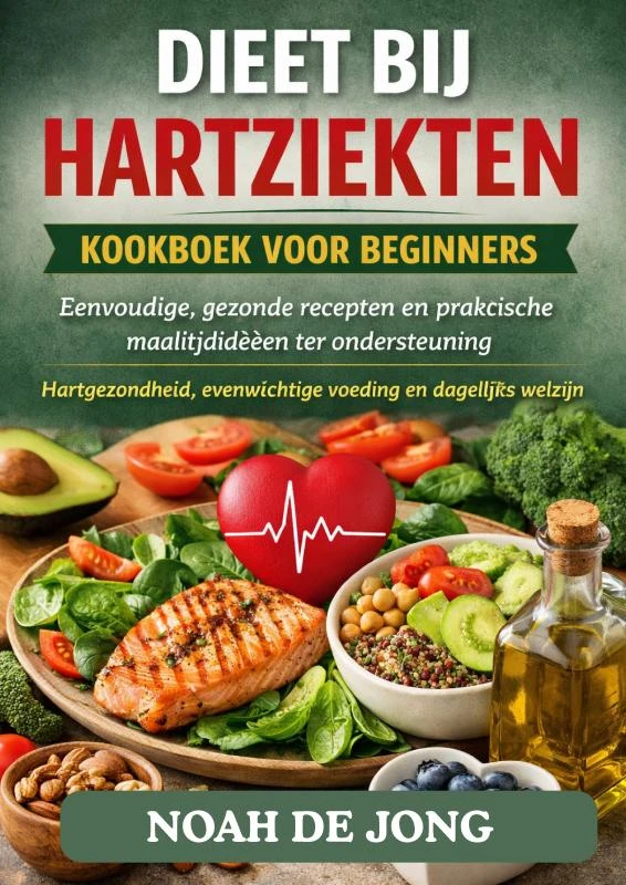 DIEET BIJ HARTZIEKTEN KOOKBOEK VOOR BEGINNERS – Noah De JONG – boek cover