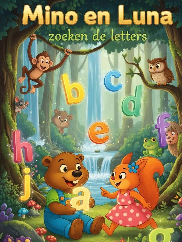 Mino & Luna zoeken de letters – Yvi Creatief – boek cover