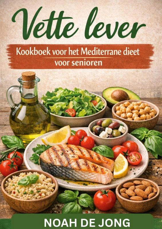 Vette lever Kookboek voor het Mediterrane dieet voor senioren – Noah De JONG – boek cover