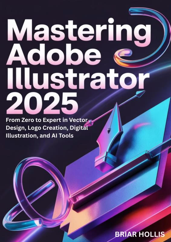MASTERING ADOBE ILLUSTRATOR 2025 – Briar Hollis – boek cover