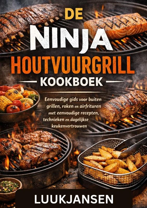 DE NINJA HOUTVUURGRILL KOOKBOEK – Luuk JANSEN – boek cover