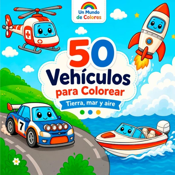 50 Vehículos para Colorear – Cristaline D‘Art – boek cover