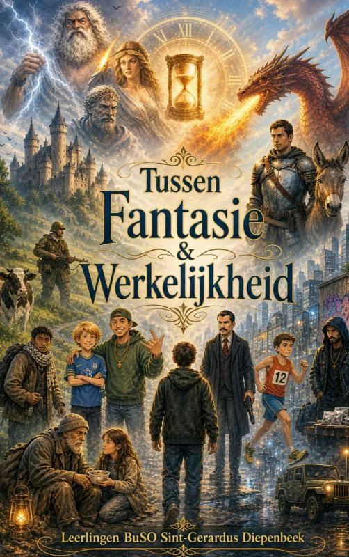 Tussen Fantasie en Werkelijkheid – Leerlingen Buso Sint-Gerardus Diepenbeek – boek cover