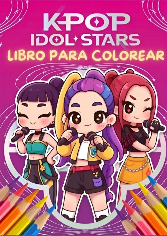 Libro para colorear Chicas Fantásticas Kpop – Marcus Holt Dev – boek cover