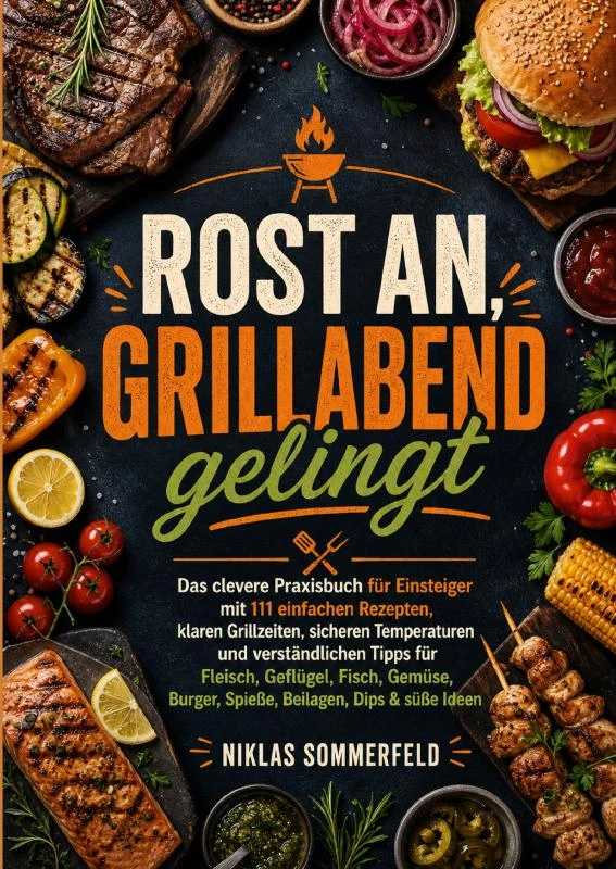 Rost an, Grillabend gelingt – Niklas Sommerfeld – boek cover