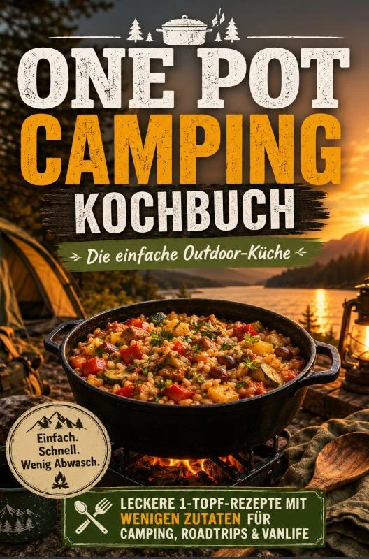 One Pot Camping Kochbuch ¿ Die einfache Outdoor-Küche: Leckere 1-Topf-Rezepte mit wenigen Zutaten für Camping, Roadtrips & Vanlife – Nia Stein – boek cover