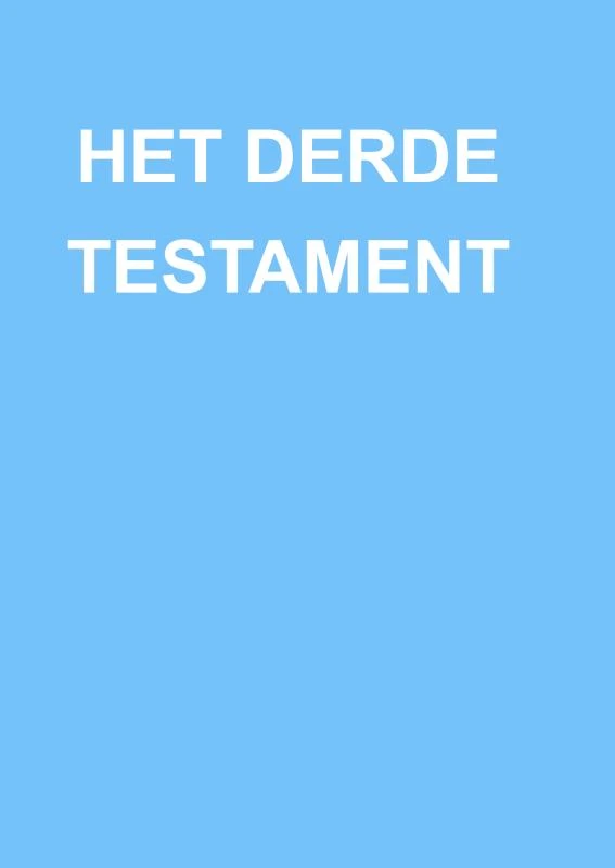 HET DERDE TESTAMENT – Anna Maria Hosta – boek cover
