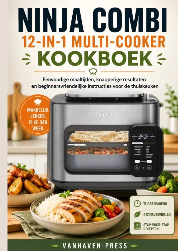 NINJA COMBI 12-IN-1 MULTI-COOKER KOOKBOEK – VanHaven Press – boek cover