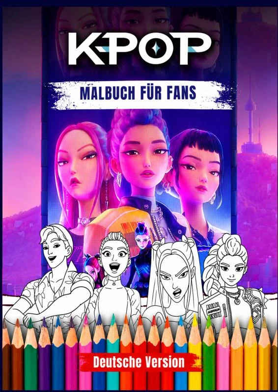 kpop malbuch – boek cover