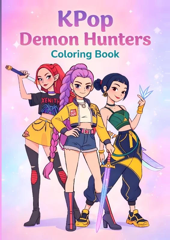 KPop Demon Hunters Coloring Book – Aron Snyder – boek cover